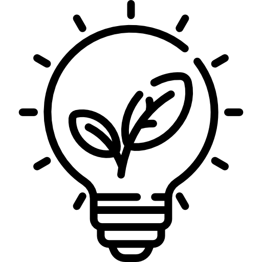 Symbol für erneuerbare Energie, zeigt grünen Stromansatz.