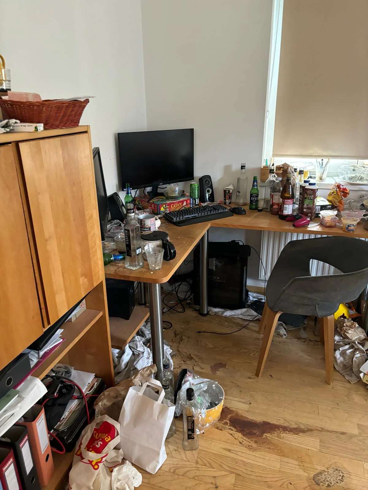 Arbeitszimmer vor der Räumung