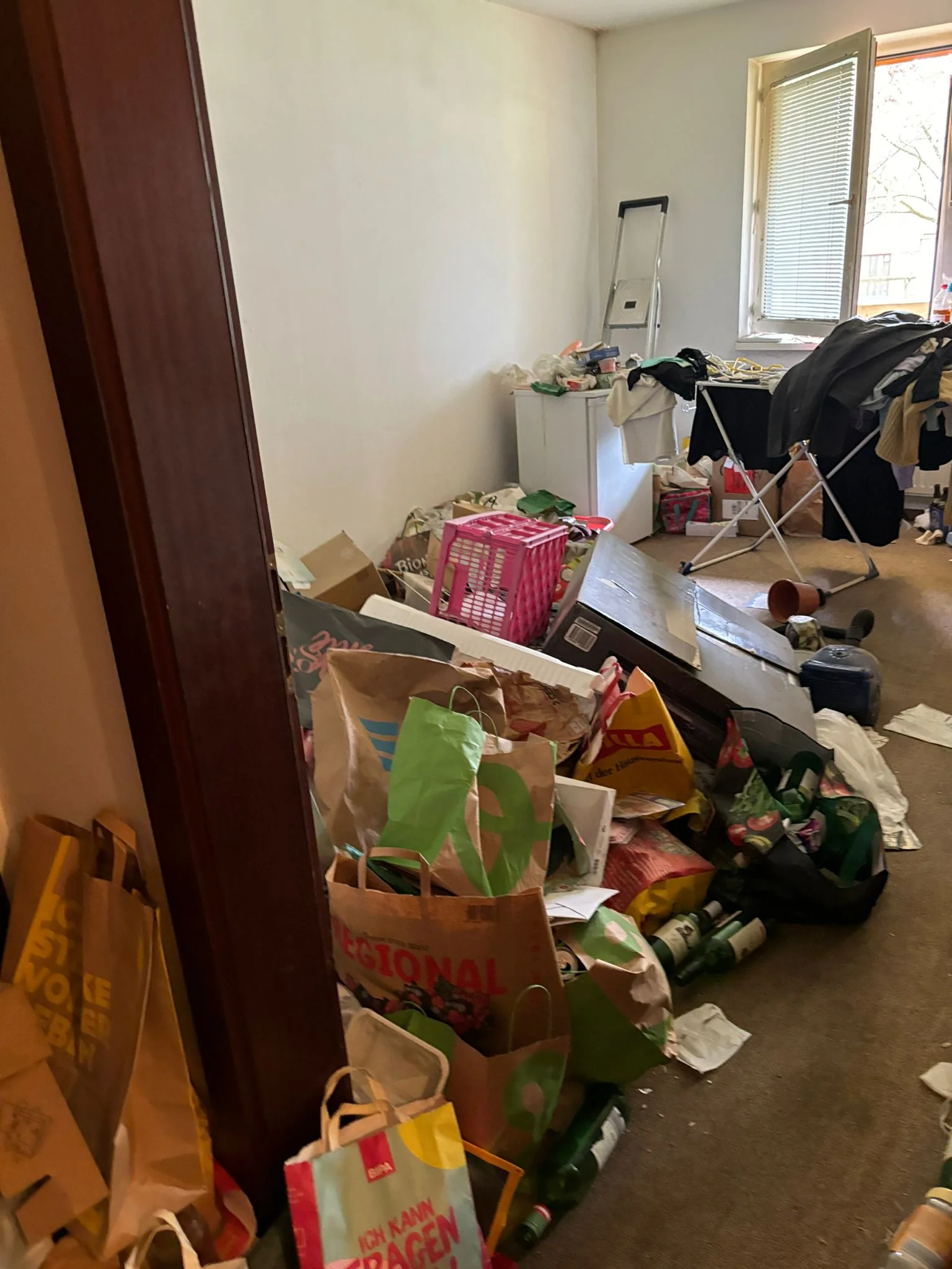 Schlafzimmer vor der Räumung